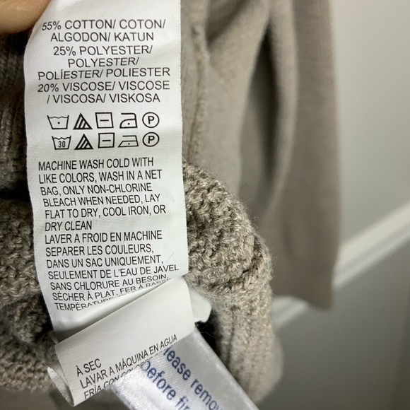 LUCKY BRAND Khaki colored V-Neck Knit Sweater - Picture 5 of 6